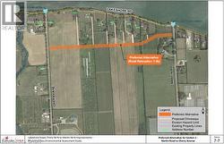 Environmental Assessment Study Map. Illustrating a preferred road relocation alternative and related property features - 