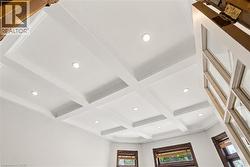 Coffered ceiling with recessed lighting - 