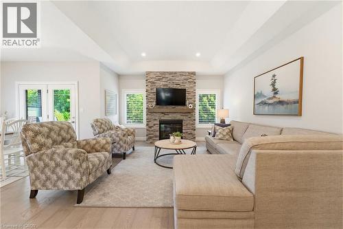 560 Rogers Road, Listowel, ON - Indoor Photo Showing Living Room With Fireplace