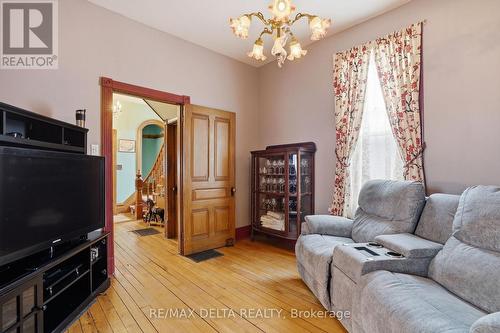 Front hall leads to this den. - 132 High Street, Champlain, ON 