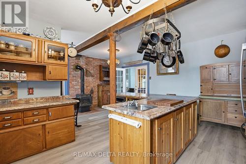 Kitchen has unique decor elements. - 132 High Street, Champlain, ON 