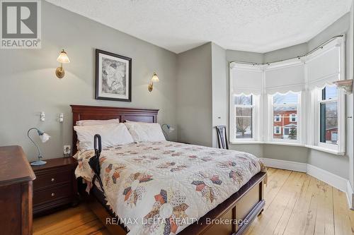 Primary bedroom with bay window. - 132 High Street, Champlain, ON 