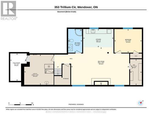 Floor Plan-Basement - 353 Trillium Circle, Alfred And Plantagenet, ON 