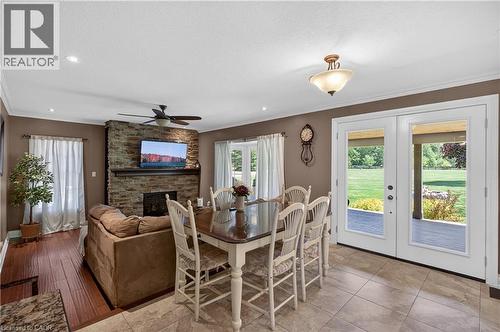 2264 Britannia Road, Burlington, ON - Indoor Photo Showing Dining Room With Fireplace