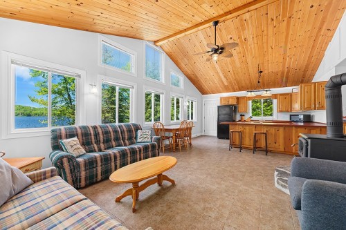 Salon - 134 Ch. Leslie, Otter Lake, QC - Indoor Photo Showing Living Room