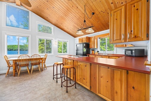 Cuisine - 134 Ch. Leslie, Otter Lake, QC - Indoor Photo Showing Kitchen With Double Sink