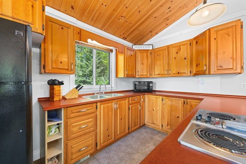 Cuisine - 134 Ch. Leslie, Otter Lake, QC - Indoor Photo Showing Kitchen With Double Sink