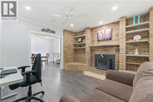 Living Room - 199 Winstanley Street, Monkton, ON - Indoor With Fireplace