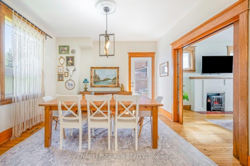 146 Main Street W, Shelburne, ON - Indoor Photo Showing Dining Room With Fireplace
