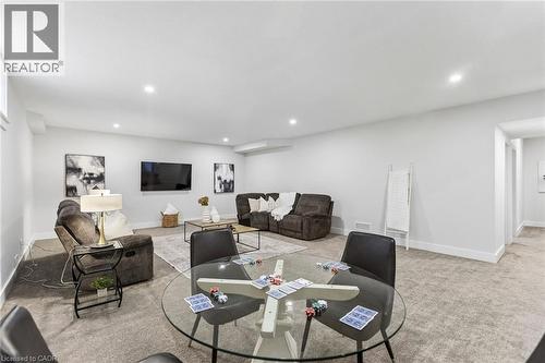 Living area in the basement with 9ft ceilings. - 95 Pondcliffe Drive, Kitchener, ON 