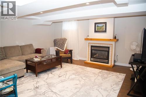 42 Hawthorne Avenue, Simcoe, ON - Indoor Photo Showing Living Room With Fireplace