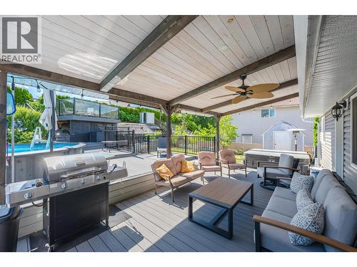 Back deck - 6763 Meadows Drive, Oliver, BC - Outdoor With Deck Patio Veranda With Exterior