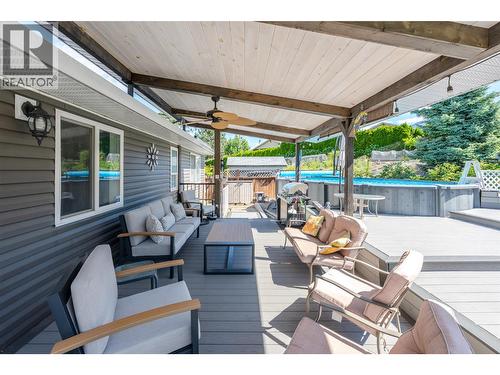 Back deck - 6763 Meadows Drive, Oliver, BC - Outdoor With Deck Patio Veranda With Exterior
