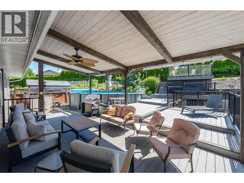 Back deck - 6763 Meadows Drive, Oliver, BC - Outdoor With Deck Patio Veranda With Exterior