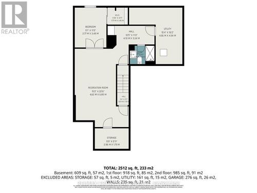 Basement Floor Plan - 37 Calderwood Way, Ottawa, ON 