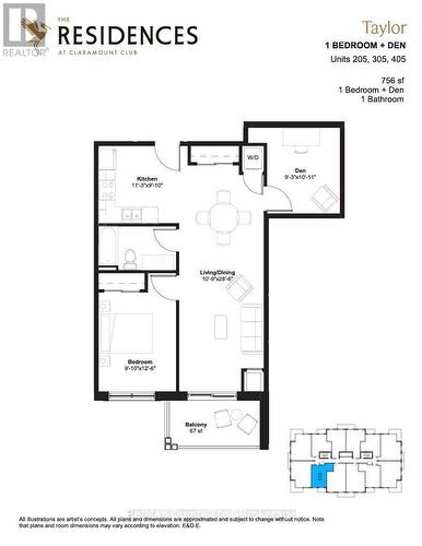 Floorplan Suite 405 - 405 - 12 Clara Drive, Prince Edward County (Picton Ward), ON 