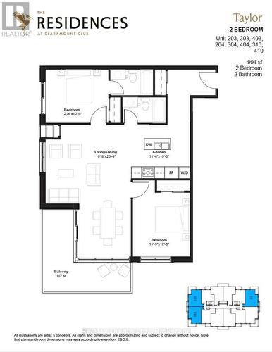 Floorplan Suite 404 - 404 - 12 Clara Drive, Prince Edward County (Picton Ward), ON 