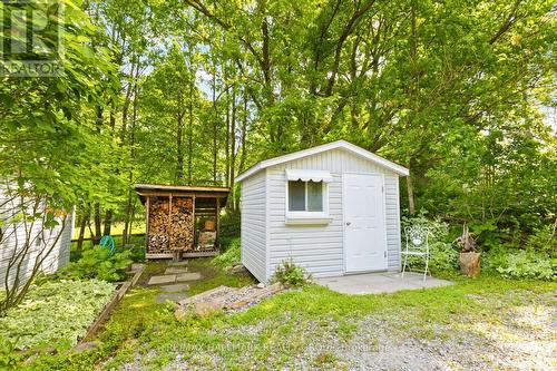 Backyard shed with storage and wood space - 118 Hall Shore Road, Lanark Highlands, ON 