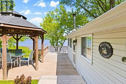 Deck and gazebo overlooking the water - 