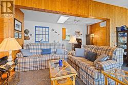 Inviting living room with wood accents - 