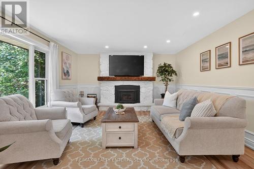 6543 Chippewa Road E, Hamilton, ON - Indoor Photo Showing Living Room With Fireplace