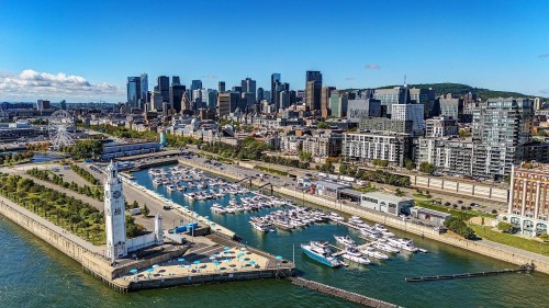 Aerial View - 207-801 Rue De La Commune E., Montréal (Ville-Marie), QC - Outdoor With Body Of Water With View