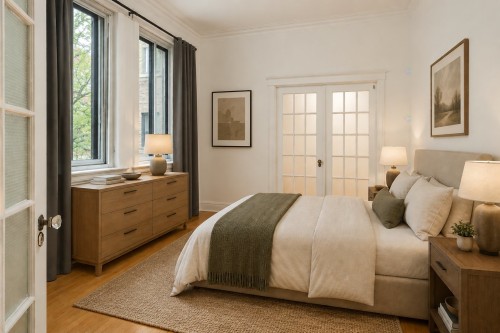 Chambre à coucher - 15-418 Av. Des Pins O., Montréal (Le Plateau-Mont-Royal), QC 