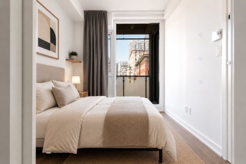 Chambre à coucher - 607-1211 Rue Drummond, Montréal (Ville-Marie), QC 