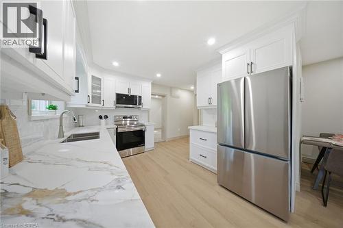 14 Bond Street, Brantford, ON - Indoor Photo Showing Kitchen With Double Sink