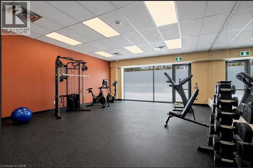 Gym featuring a paneled ceiling - 580 Coldstream Drive Unit# 201, Waterloo, ON - Indoor Photo Showing Gym Room