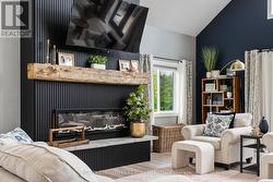 Electric fireplace with option to install propane - 