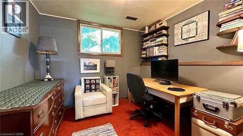 basement bedroom being used as an office - 63 Lee Avenue, Simcoe, ON 