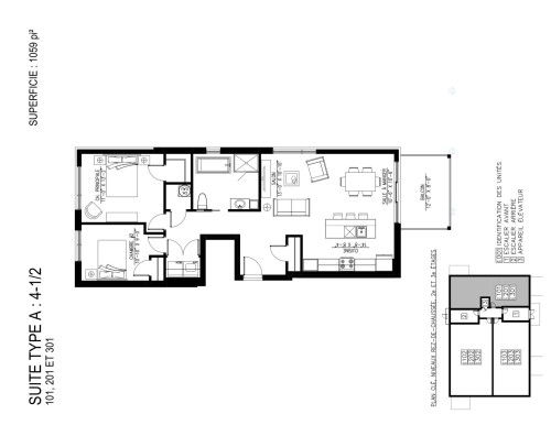 Plan (croquis) - 201-2357 Rue Harold-Cooke, Sherbrooke (Les Nations), QC 