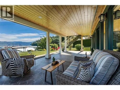 covered downstairs stamped concrete patio great place to catch a nap in the shade - 6421 Eagle Bay Road Unit# 13, Eagle Bay, BC 