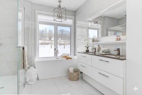 Salle de bains - 6020 Rue Robert, Saint-Placide, QC - Indoor Photo Showing Bathroom