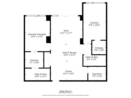 Plan (croquis) - 2107-5505 Boul. Du Quartier, Brossard, QC 