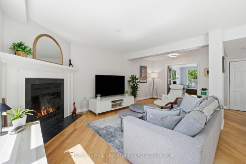 48 Tower Drive, Toronto, ON - Indoor Photo Showing Living Room With Fireplace