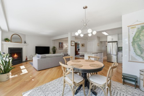 48 Tower Drive, Toronto, ON - Indoor Photo Showing Dining Room With Fireplace