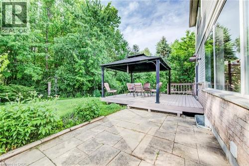 Patio plus deck with gazebo. - 712 Brookmill Place, Waterloo, ON 