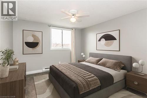 virtually staged - 4 Avalon Place Unit# 308, Kitchener, ON - Indoor Photo Showing Bedroom