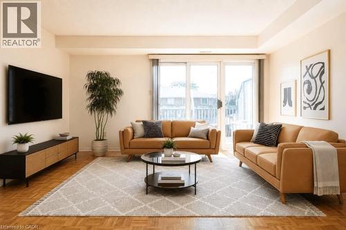 virtually staged - 266 Limeridge Road E Unit# 10, Hamilton, ON - Indoor Photo Showing Living Room