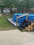Concrete base for future above ground swimming pool - 