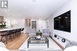Many potlights and built in speakers on this level - 