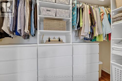 Spacious walk in closet offers built in cabinetry - 14 Samara Place, Ottawa, ON 