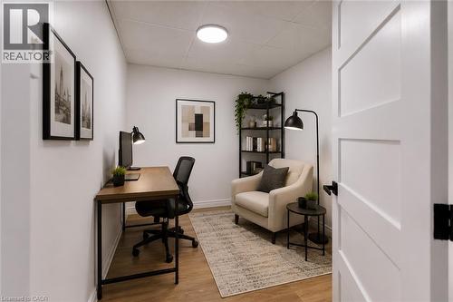 Virtually Staged - 65 Garden Crescent Unit# Lower, Hamilton, ON - Indoor Photo Showing Office
