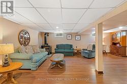 Recreation room with gas fireplace. - 