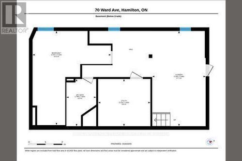FLOOR PLAN - 70 Ward Avenue, Hamilton, ON 