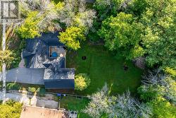 Aerial view of the back yard - 