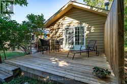 Back deck off the dining room and bedroom/office - 