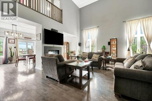 477 Woodbine Avenue, Kitchener, ON - Indoor Photo Showing Living Room With Fireplace